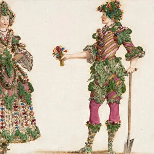 Gardeners. Costume design for Carnival celebrations of the Vienna court, c. 1680