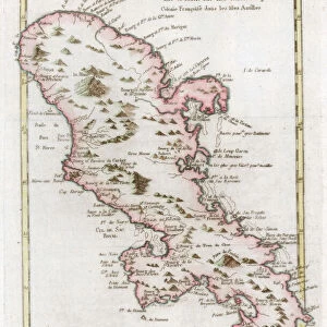 Martinique Canvas Print Collection: Maps