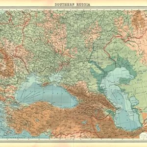 Maps and Charts Canvas Print Collection: Kazakhstan