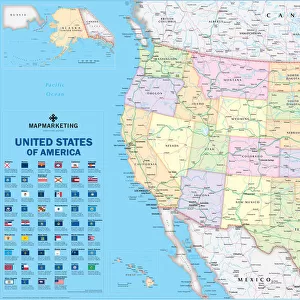 United States of America Greetings Card Collection: Maps