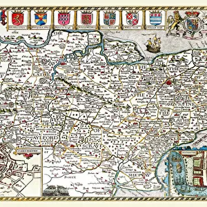 Maps from the British Isles Canvas Print Collection: England and Counties PORTFOLIO