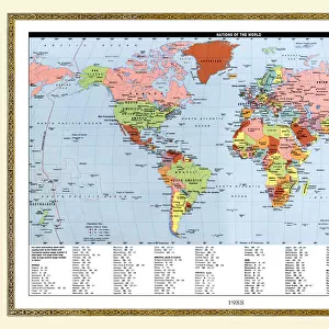 Maps and Charts Poster Print Collection: World