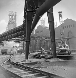 Eric de Mare Canvas Print Collection: Consett Steel Works a98_06557
