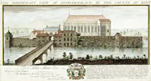 Bridge Canvas Print Collection: Eltham Palace engraving K031289