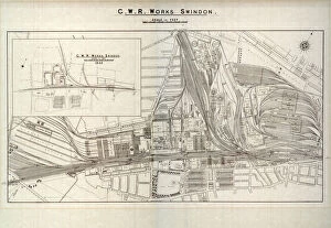 Railway Collection: Swindon Works Map, c. 1940s