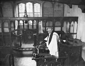 Old England Collection: Rev Barham in Mardale Church