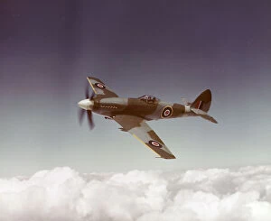 Charles Brown Colour Photographs Mouse Mat Collection: Supermarine Spiteful F.XIV, 7 July 1945