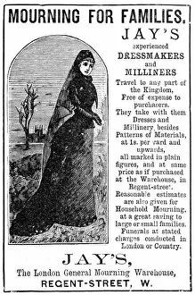 Customs Collection: Advert for Jays of London Mourning for families
