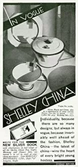Art deco Pillow Collection: Advert for Shelley Vogue China 1931