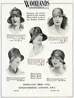 Arrangements Collection: Advert for Woollands womens hats 1929