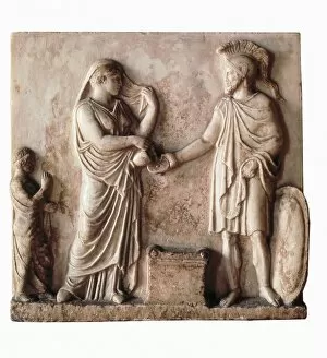 Sculptures Canvas Print Collection: Ares and Aphrodite. Greek art