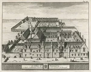 Aerial Views Metal Print Collection: Balliol College 1675