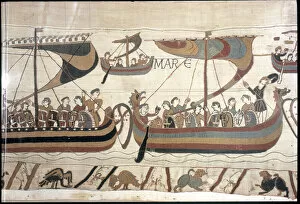Normandy invasion Collection: The Bayeux Tapestry - Norman conquest of England