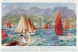 Table Cloth Collection: Boating off Cape Town, South Africa
