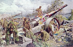 Fine Art Greetings Card Collection: British gunners, Battle of the Somme, WW1