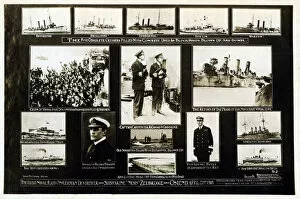 Iris Collection: Card commemorating Zeebrugge and Ostend raid, WW1