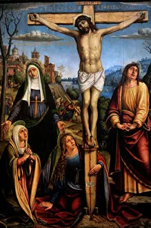 Related Images Poster Print Collection: Christ on the cross, the Three Marys on mourning by John