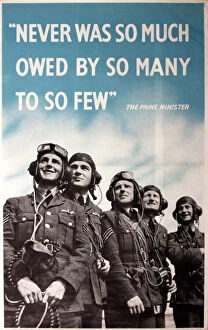 Related Images Photographic Print Collection: Churchills praise for RAF Pilots