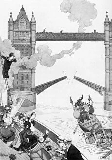 Tower Bridge Canvas Print Collection: Consequences, illustration by William Heath Robinson
