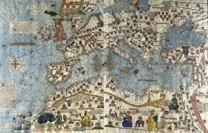 Maps Fine Art Print Collection: CRESQUES, Jafuda (1350-1410); CRESQUES, Abraham