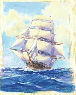 Cutty Collection: Cutty Sark Tall Ship Tea Clipper Watercolour