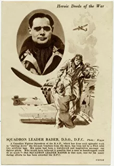 WW2 Poster Print Collection: Douglas Bader - Flying Ace of WW2