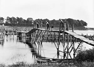Related Images Collection: Eel Weir on Lough Neagh at Toome, Co. Antrim