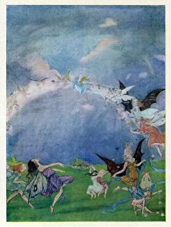 Folklore Collection: Fairies in flight by Florence Mary Anderson