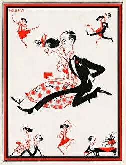 Fred Astaire Canvas Print Collection: The Famous Astaires by Nerman
