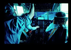 Controls Collection: Flight simulator in use, RAF Lyneham, Wiltshire