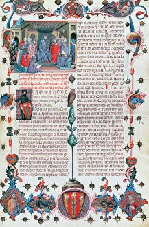 Politics Canvas Print Collection: Folio of Codex of the Usages depicting the Catalan Parlia