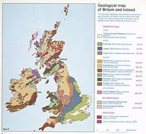 Geological Metal Print Collection: Geological map of Britain and Ireland