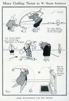 William Heath Cushion Collection: More Golfing Notes by William Heath Robinson