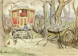Raymond Collection: Gypsy caravan and trap