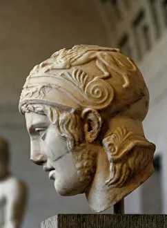 Classical period Collection: Head of a statue of Ares. Roman sculpture after original of