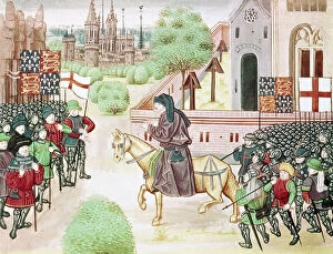 Lily Collection: History of England. Peasants revolt led by Wat Tyler in 138