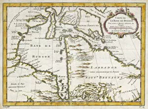 Maps Metal Print Collection: Hudsons Bay Map