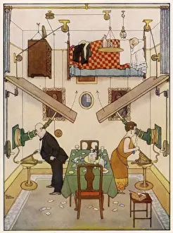 W. Heath Robinsons An Ideal Home No. V: The Spare Room Print