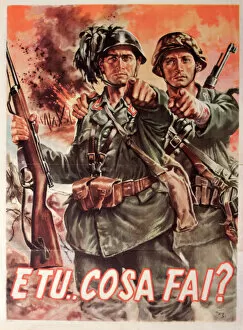 Effort Collection: Italian recruitment poster, Second World War