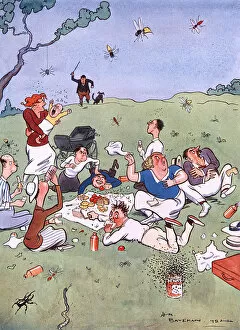 H.M. Bateman Pillow Collection: One Kind of Picnic - Another by H. M. Bateman 2 of 2