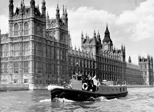 Council Collection: LCC-LFB fireboat Massey Shaw, Westminster, London