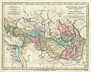 Libya Collection: Map of the Empire of King Alexander the Great