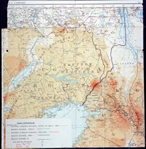 Maps Poster Print Collection: Map of Kenya and Uganda