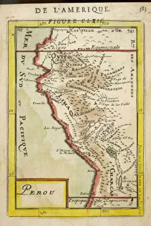 Early Maps Metal Print Collection: Map of Peru 1683 Mallet