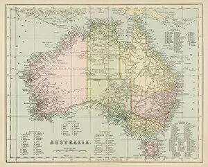 Early Maps Fine Art Print Collection: Maps / Australia Post-1876