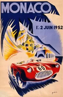 Grand Prix Metal Print Collection: Monaco 1952 poster