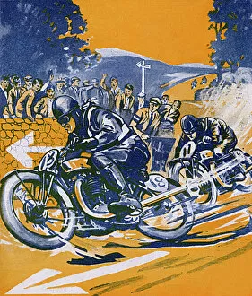 Cycling Metal Print Collection: Motorbike racing - Tourist Trophy Race