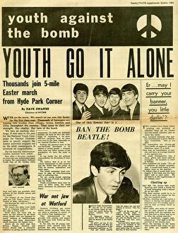 Newspaper Collection: Front page, Youth Against the Bomb, CND newspaper