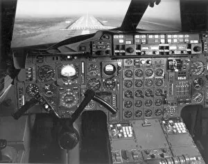 Pilots Collection: Pilots view from the Concorde simulator at BAC Filton