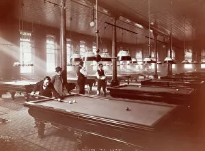 Ives Collection: Playing billiards